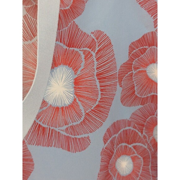 IVI Collection 100% Silk Blouse Light Blue Poppy Floral V neck Long Sleeve Sz 36 - Picture 3 of 9